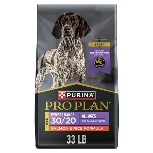 Purina Pro Plan Sport high protein salmon and rice dog food bag