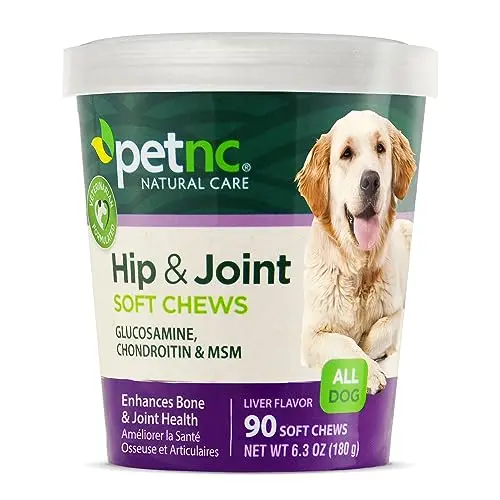Petnc Natural Care Hip and Joint Soft Chews for dogs in container