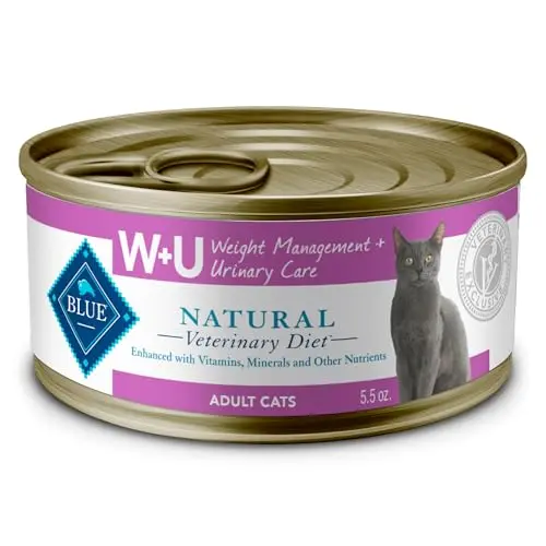 Blue Buffalo Natural Veterinary Diet W+U wet cat food cans