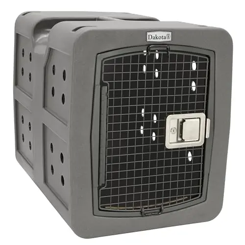 dakota283 dark granite medium single-piece plastic dog kennel