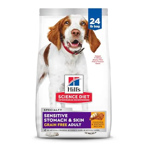 Hill's Science Diet grain-free dog food bag with chicken and potato