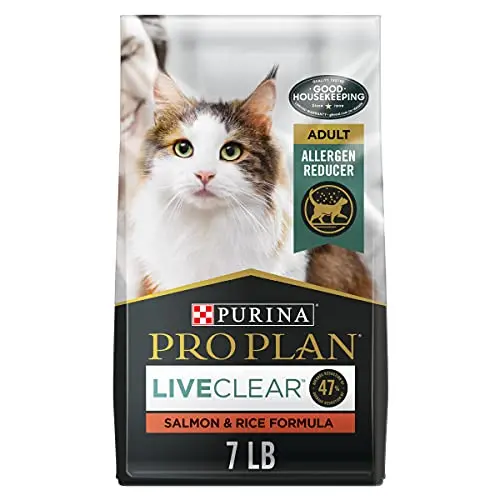 Purina Pro Plan LIVECLEAR Salmon and Rice formula dry cat food bag
