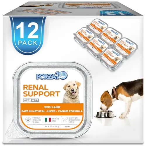 Forza10 Kidney Care wet dog food cans with lamb