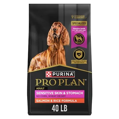 Purina Pro Plan Sensitive Skin and Stomach Salmon & Rice Formula dry dog food bag