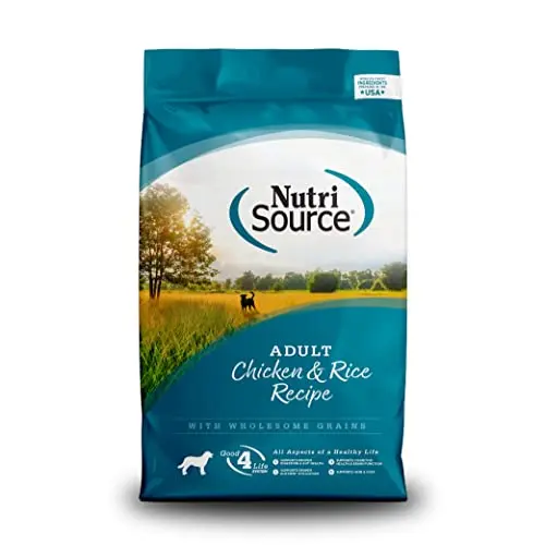 NutriSource Chicken and Rice Dry Dog Food bag