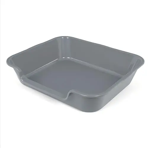 Ying Tutu extra large dark gray ABS plastic low-entry litter box