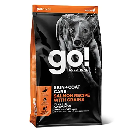 Go! Solutions Skin + Coat Care dry dog food bag, salmon recipe