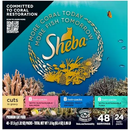 Sheba Perfect Portions Wet Cat Food Variety Pack trays