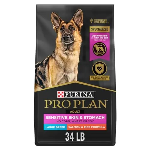 Purina Pro Plan Sensitive Skin and Stomach Large Breed Salmon dog food bag