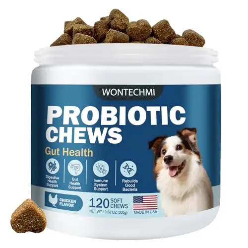 WONTECHMI Probiotic chicken chews for dogs gut health
