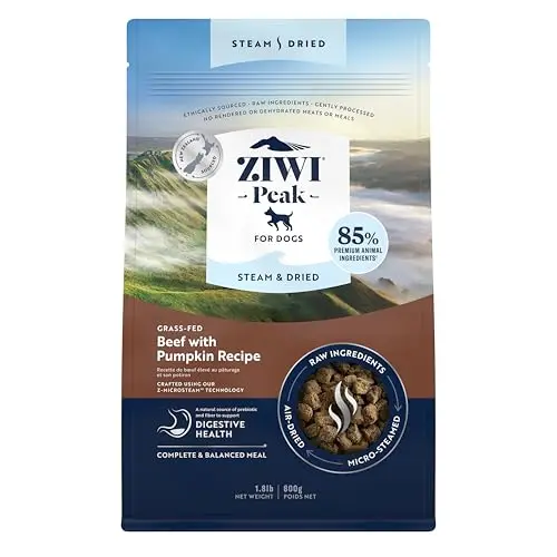 ZIWI Peak Steam and Dried dog food beef with pumpkin recipe