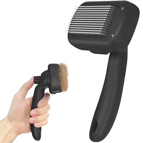 Dipoo Self Cleaning Shedding Brush for dogs and cats