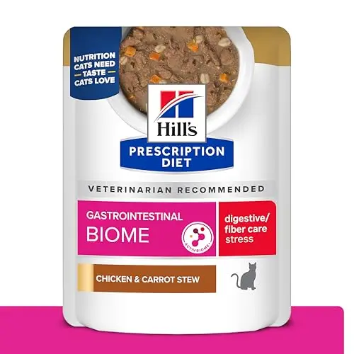 Hill's Prescription Diet Gastrointestinal Biome + Stress wet cat food pouch