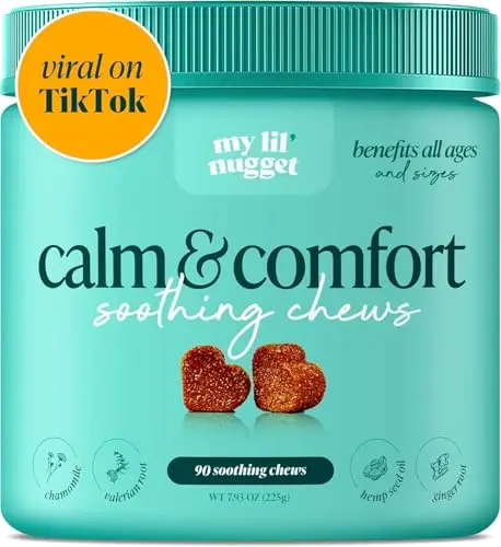 My Lil' Nugget Vet-Approved Calming Chews for dogs with hemp and melatonin