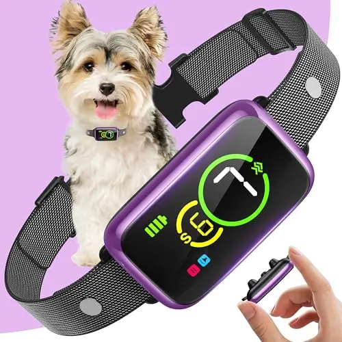 NQQHNN Bright Purple smart bark collar