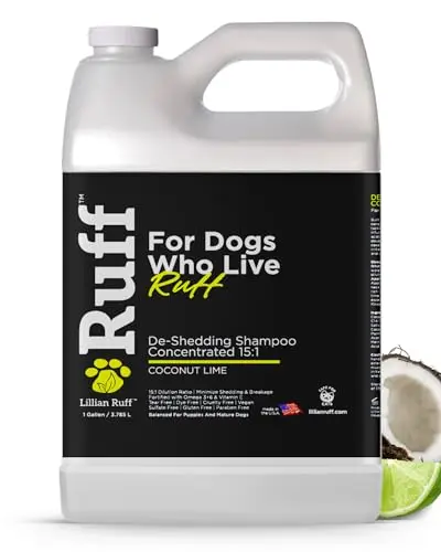 Ruff by Lillian Ruff Concentrated Deshedding Dog Shampoo gallon bottle